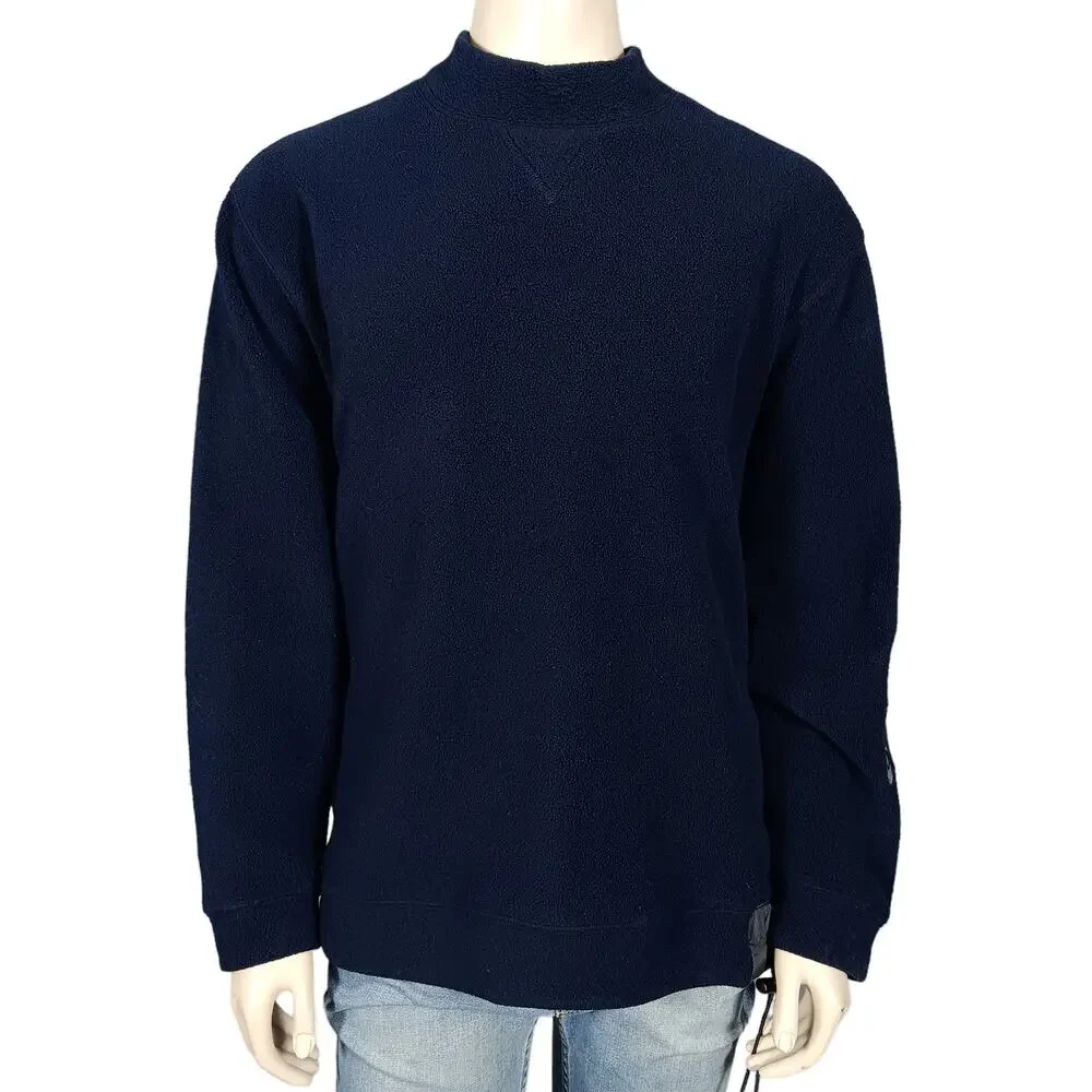 G.H. Bass and Co. blue fleece high neck pullover sweatshirt size medium